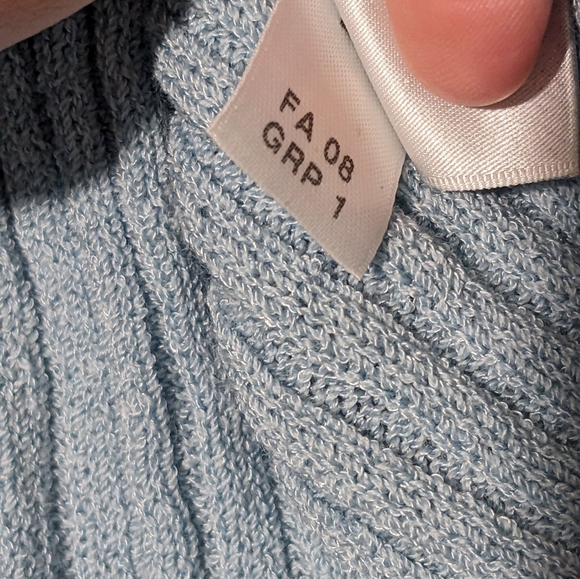 St John Sport Cropped Blue Lightweight Zip Up Jacket Cardigan Baby Blue Size M - Picture 9 of 11